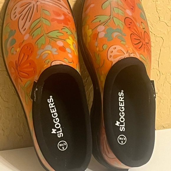 Sloggers Slip On Rain/Garden Shoes Women's Size 9 Floral Butterfly NWOT/NO BOX - Picture 5 of 11
